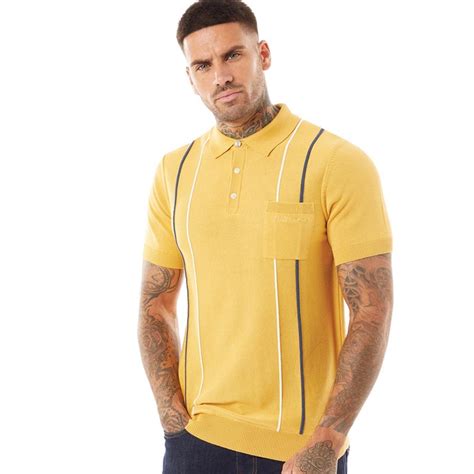 Buy Ben Sherman Mens Minimal Mod Stripe Polo Butterscotch