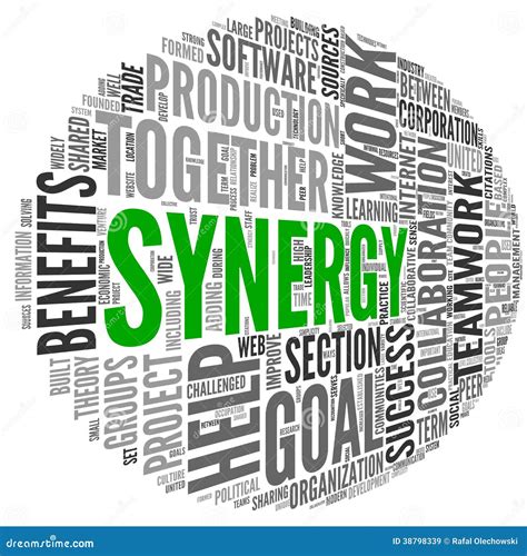 Synergy Concept In Word Tag Cloud Stock Illustration Image