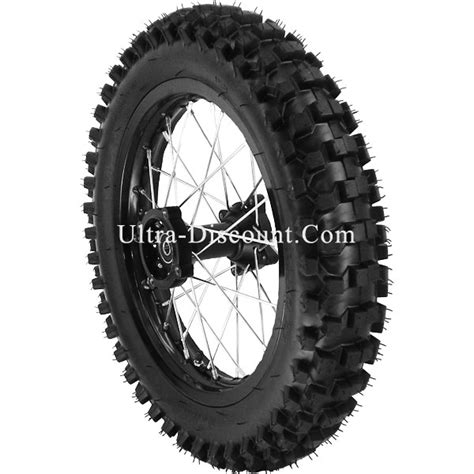 Roue Arrière 14 Complète Noire pour Dirt Bike AGB30 Piece Dirt Bike