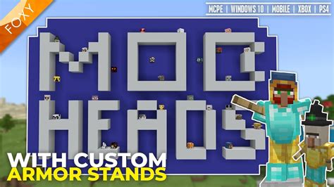 MOB HEADS For MCPE Custom Armor Stands Add On Bedrock Edition