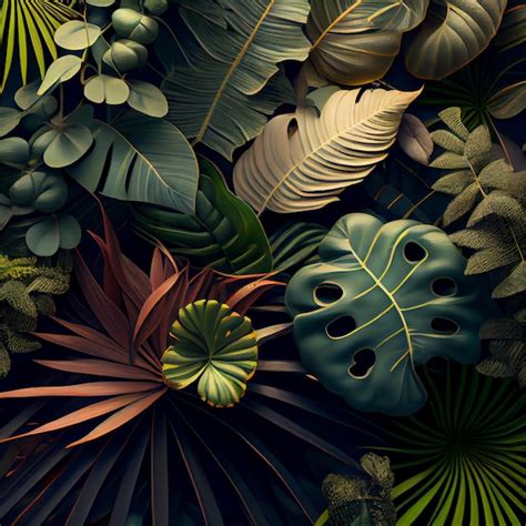 Premium Photo | Tropical leaves background jungle rainforest plants ...