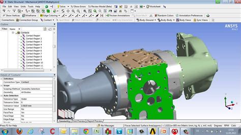 Cadfem Tutorial No How To Handle Contacts In Ansys Workbench