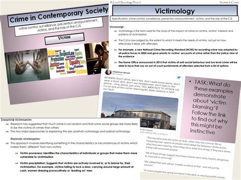 Aqa Sociology Year 2 Crime And Deviance Complete Unit Teaching Resources