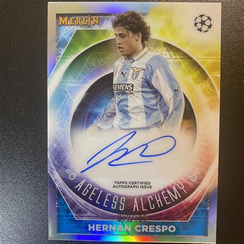 目立った傷や汚れなし2022 23 Topps Merlin Chrome UEFA Ageless Alchemy Hernan