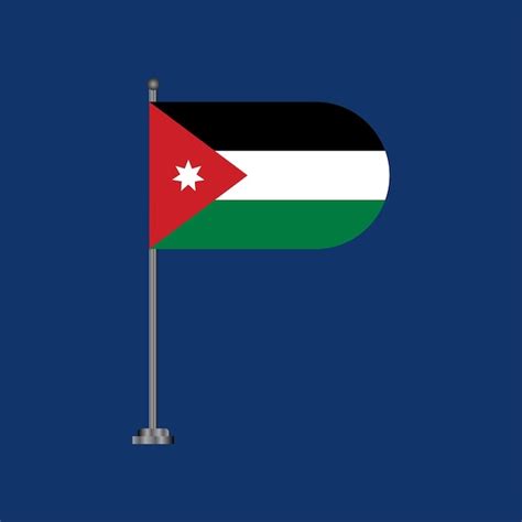 Premium Vector Illustration Of Jordan Flag Template