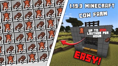 Best Automatic Cow Farm 1 19 3 Survival Java Bedrock YouTube