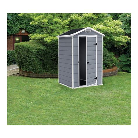 Keter Manor Outdoor Plastic Garden Storage Shed Grey 4 X 3 Ft Grey