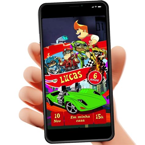 Convite Digital Festa Anivers Rio Infantil Hot Wheels Elo
