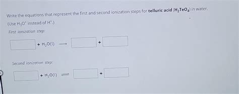 Solved Write The Equations That Represent The First