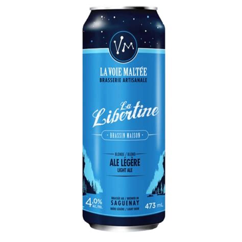Bière blonde légère Libertine can dep La Voie Malt Aubut 16894