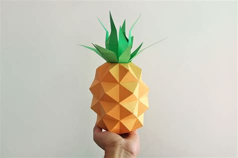 Diy Pineapple Model D Papercraft By Paper Amaze Thehungryjpeg