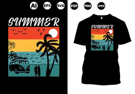 New Summer Vintage T Shirt Design Graphic By Mehedibe1 · Creative Fabrica