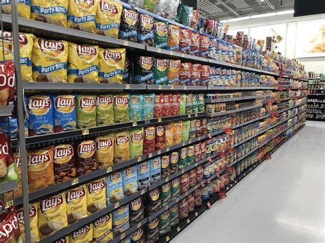 This aisle of potato chips. This is the Walmart across the street from ...