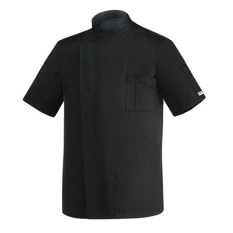 Chaqueta De Cocinero Ottavio Negra De Manga Corta Egochef