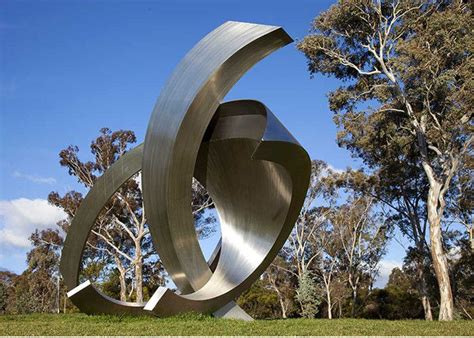 Grande escultura decorativa de aço inoxidável abstrata moderna do jardim