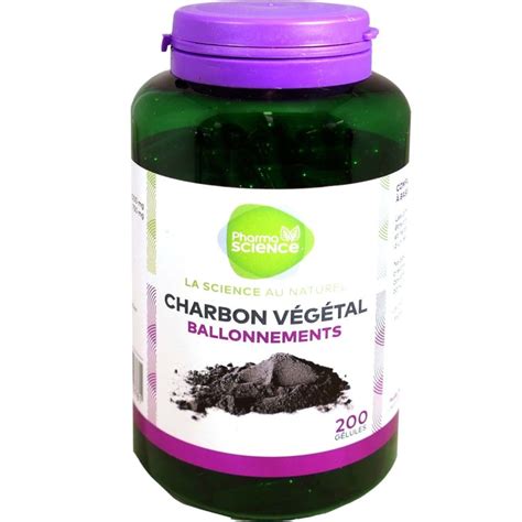 PHARMASCIENCE CHARBON VEGETAL BIO 200 GELULES