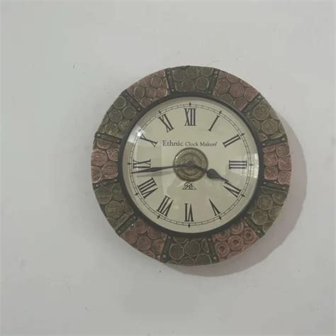 Metal Round Coins Studded Wall Clock Jijivisha