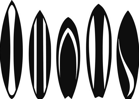 Cinco Tablas De Surf Svg Archivo Dxf Cdr Svg Ai Archivos Etsy