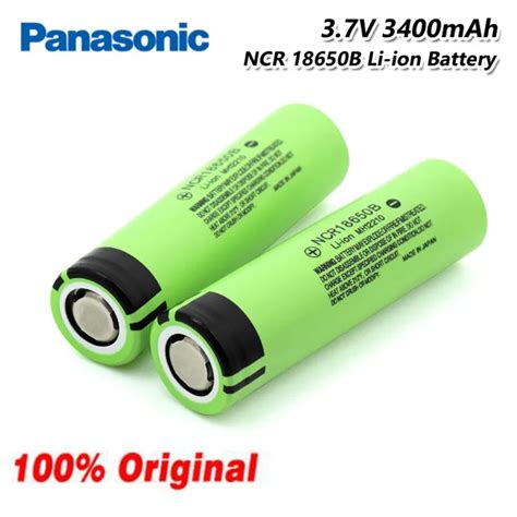 Panasonic Original Rechargeable Battery 18650 3400mah 3 7v Ncr18650b 20a Lithium Flat Top High