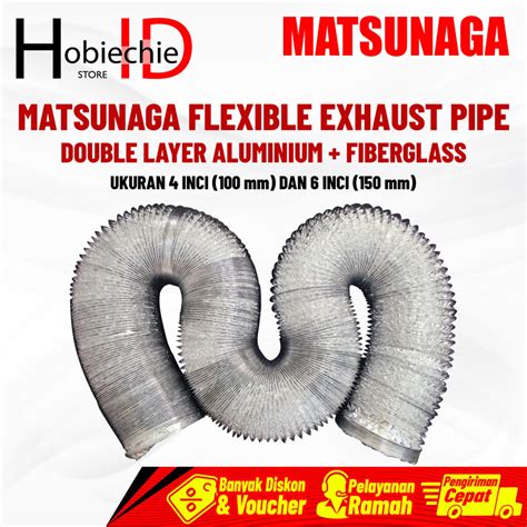 jual pipa flexible exhaust lapisan serat kaca fiberglass matsunaga