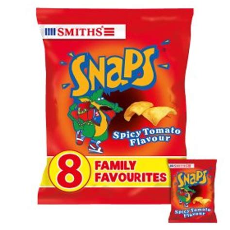 Smiths Snaps Spicy Tomato Flavour Crisp And Light Potato Snacks 8x13g Caletoni International