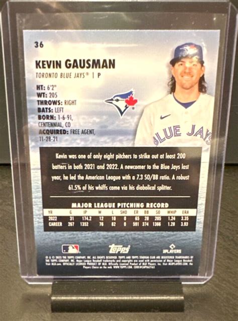 2023 Kevin Gausman Sepia Topps Stadium Club Baseball 36 Toronto