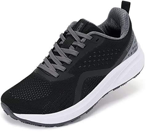 Bronax Womens Wide Tennis Shoes With Arch Support Road Running Mesh