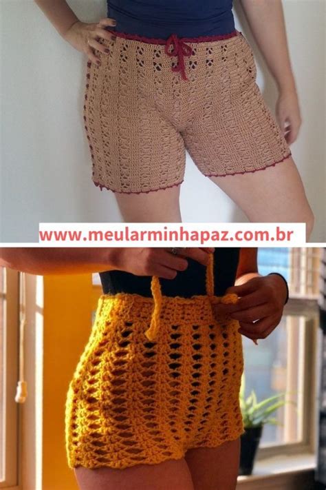 4 Shorts De Crochê Fáceis Com Gráfico Perfeitos Para A Praia E O Verão