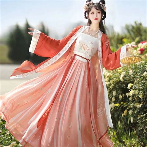 Women Hanfu Dress Traditional Chinese Cloth Outfit Ancient Folk Dance