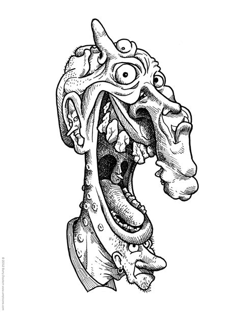 Grotesque face 11 - Seven faces in one by BarryDeutsch on DeviantArt