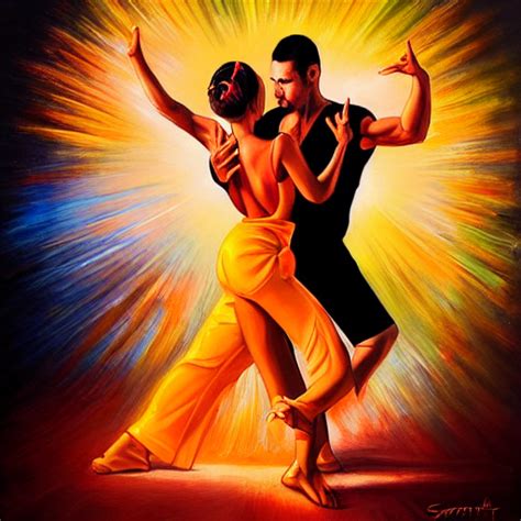 Salsa Couple Dance Paintings