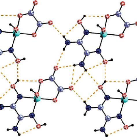 Hydrogen bond lengths (Å) and bond angles (deg) for complex 1 a ...