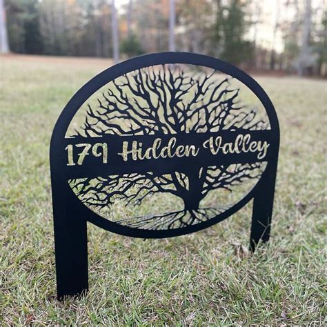 Personalized Address Yard Stake Outdoor Etsy