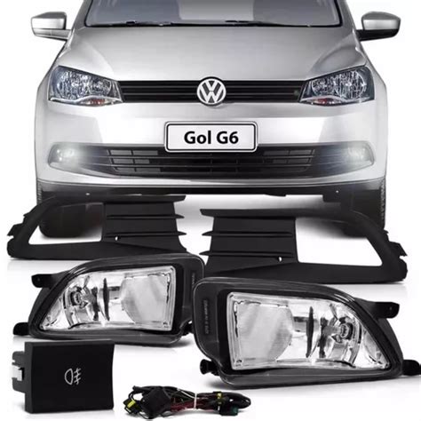 Kit Farol Milha Neblina Gol G6 Pingo De Led Brinde Parcelamento Sem