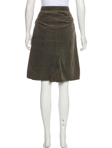 Burberry Corduroy Knee Length Skirt Clothing Bur80447 The Realreal