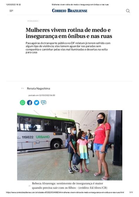 Mulheres vivem rotina de medo e insegurança em ônibus e nas ruas PDF