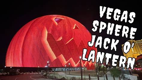 Vegas Sphere Jack O Lantern Halloween Pumpkin Las Vegas Sphere Turns