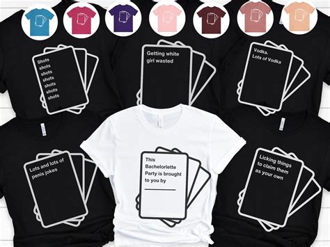 Cards Against Humanity Themed Bachelorette Party Shirts Cah Etsy