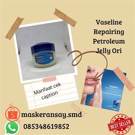 Jual Vaseline Repairing Petroleum Jelly Original Kulit Kering 100 Pure