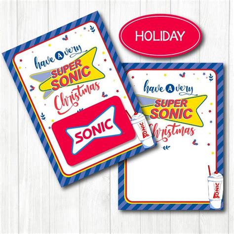 Christmas Sonic Gift Card Holder 5x7 DIGITAL File Easy Gift