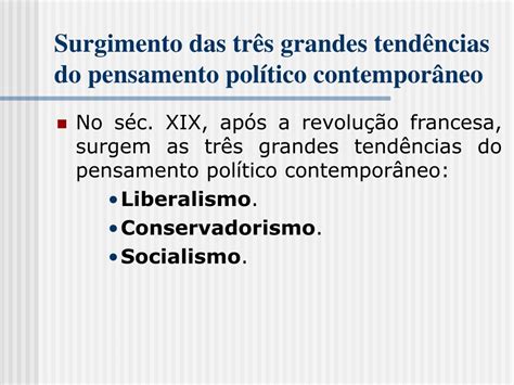 PPT Tendências d o Pensamento Político Contemporâneo PowerPoint