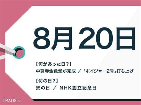 8月20日はなんの日？国内外の出来事や誕生日の有名人・誕生石も Transbiz