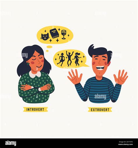 Extrovert And Introvert Extraversion And Introversion Concept A