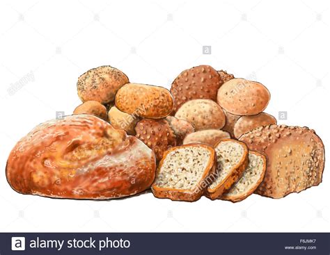 Assortment Of Baked Bread Stock Photo Alamy