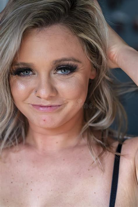 Gorgeous Blonde Model Poses Nude In A Home Environment Stock Photo Image Of Confident