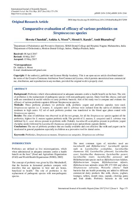 Pdf Comparative Evaluation Of Efficacy Of Various Probiotics On