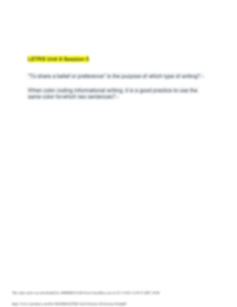 SOLUTION: Letrs unit 8 session all sessions final - Studypool