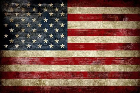 Us Watercolor Canvas American Flag Art United States Painting Art On