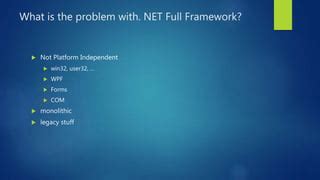 Short introduction - .net core and .net standard 2.0 | PPT
