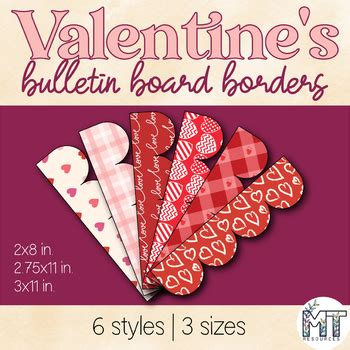 Valentine's Day Bulletin Board Borders by MTResources | TPT